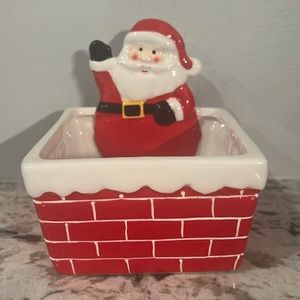 Santa in Chimney Dish